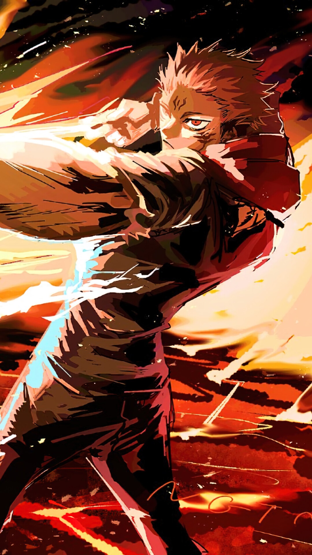 Yuji Itadori from Jujutsu Kaisen HD Phone Wallpaper