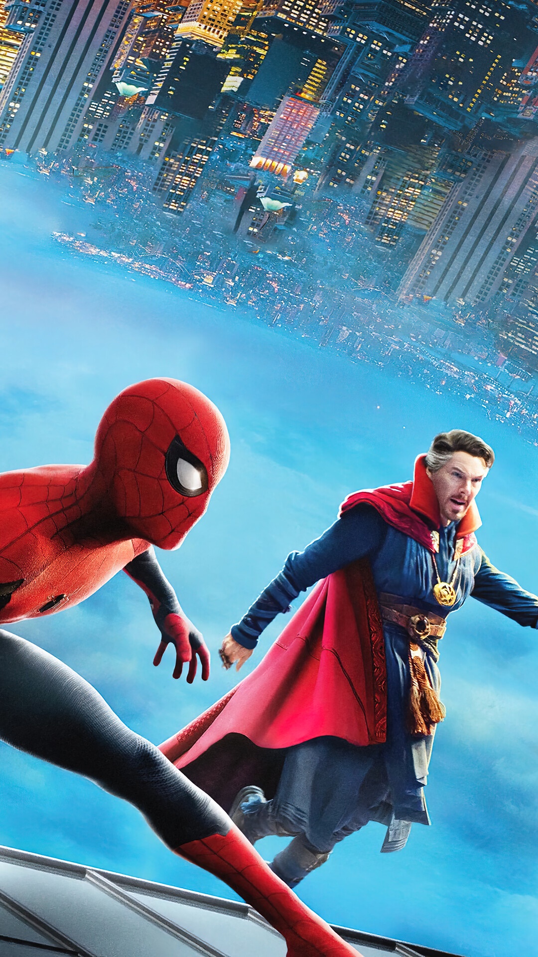 Spider-Man and Doctor Strange from Spider-Man: No Way Home HD Phone Wallpaper