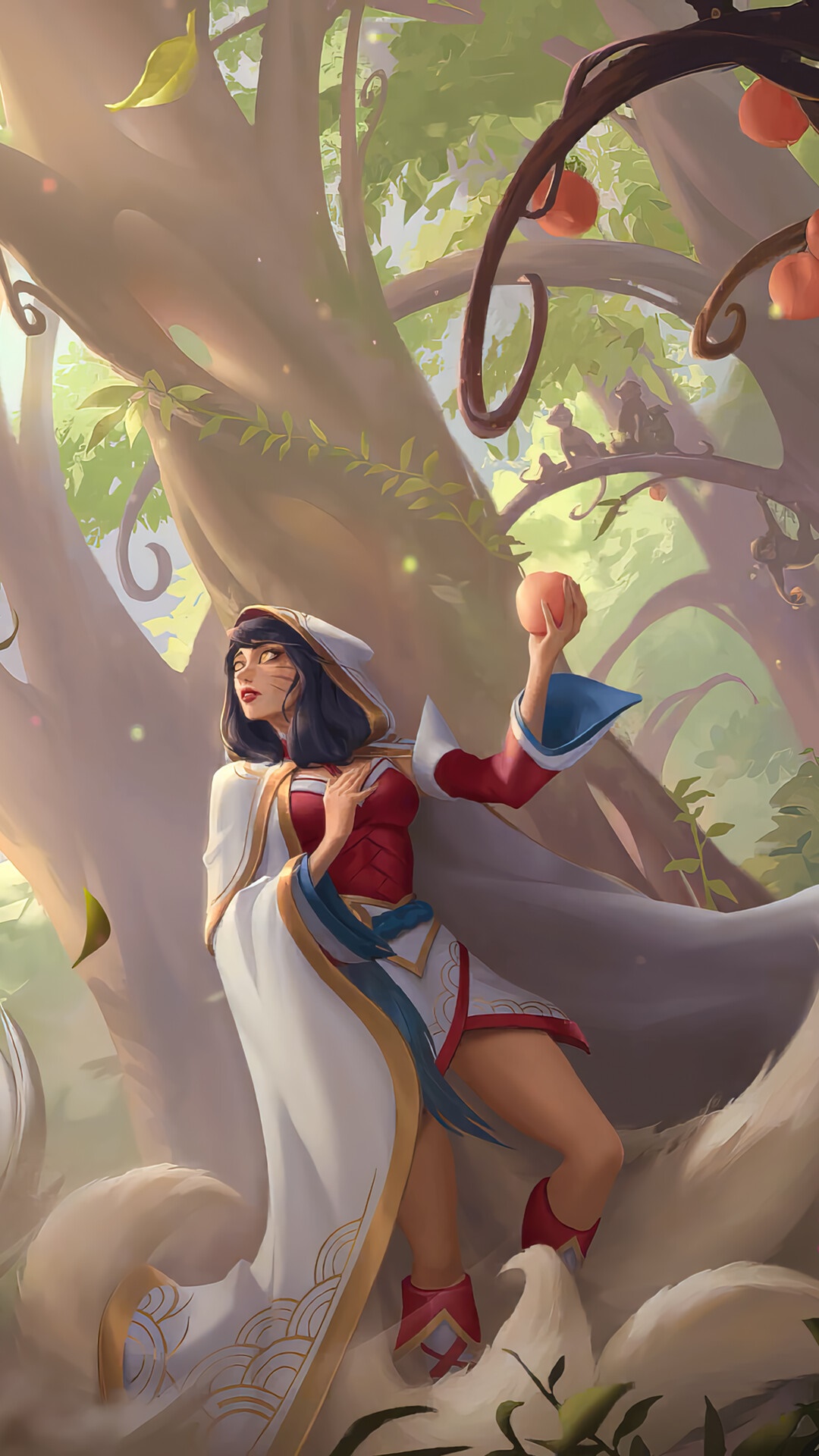 Ahri from Legends of Runeterra HD Phone Wallpaper