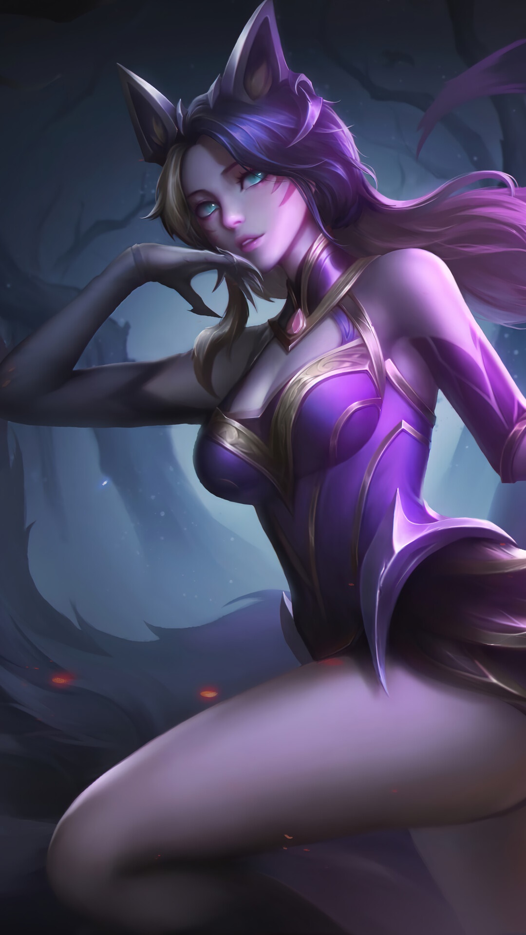 Coven Ahri from League of Legends HD Phone Wallpaper