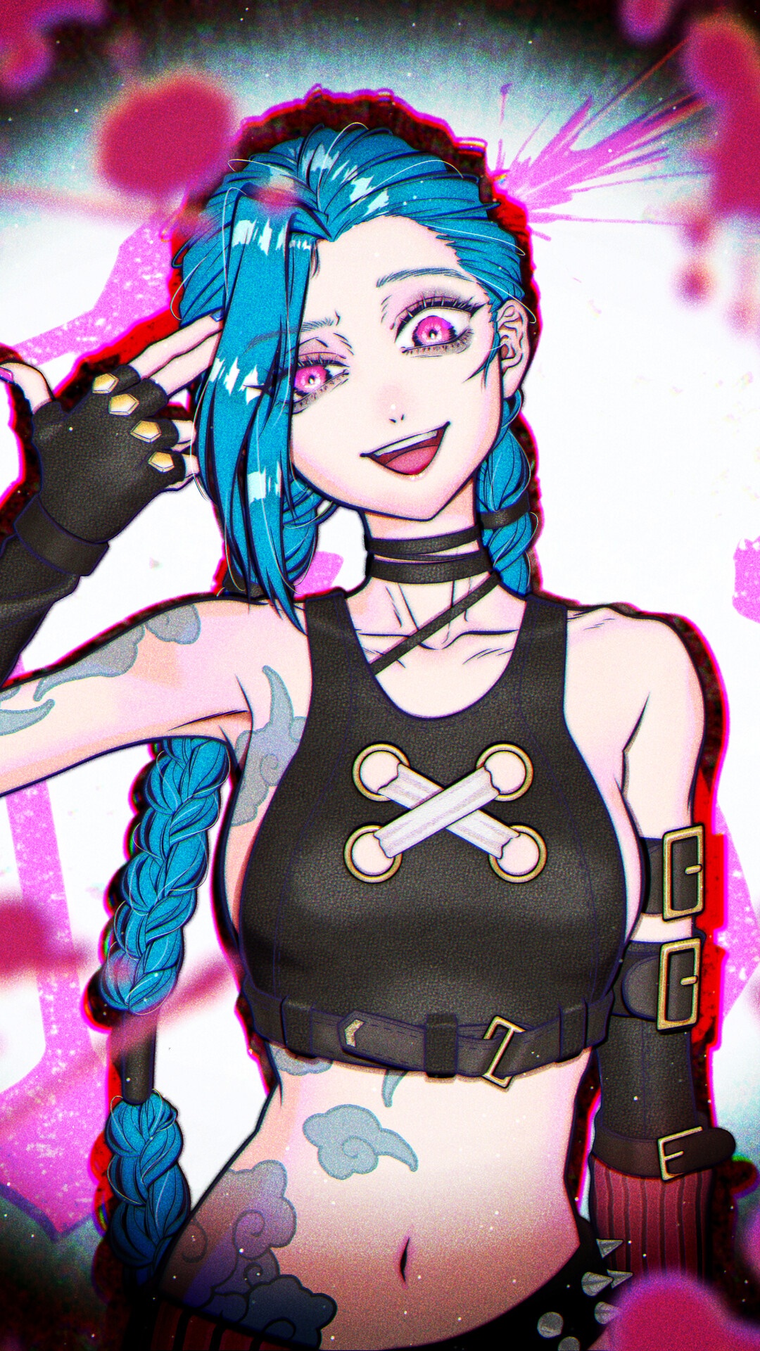 Jinx from Arcane League of Legends HD Phone Wallpaper