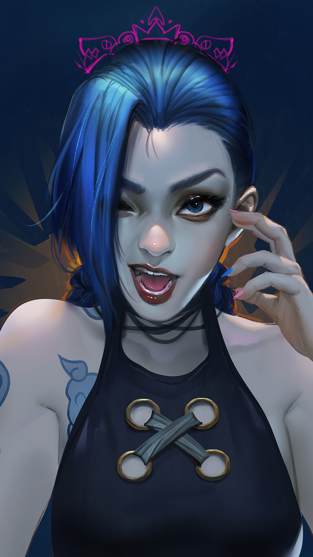 Jinx from Arcane League of Legends HD Phone Wallpaper