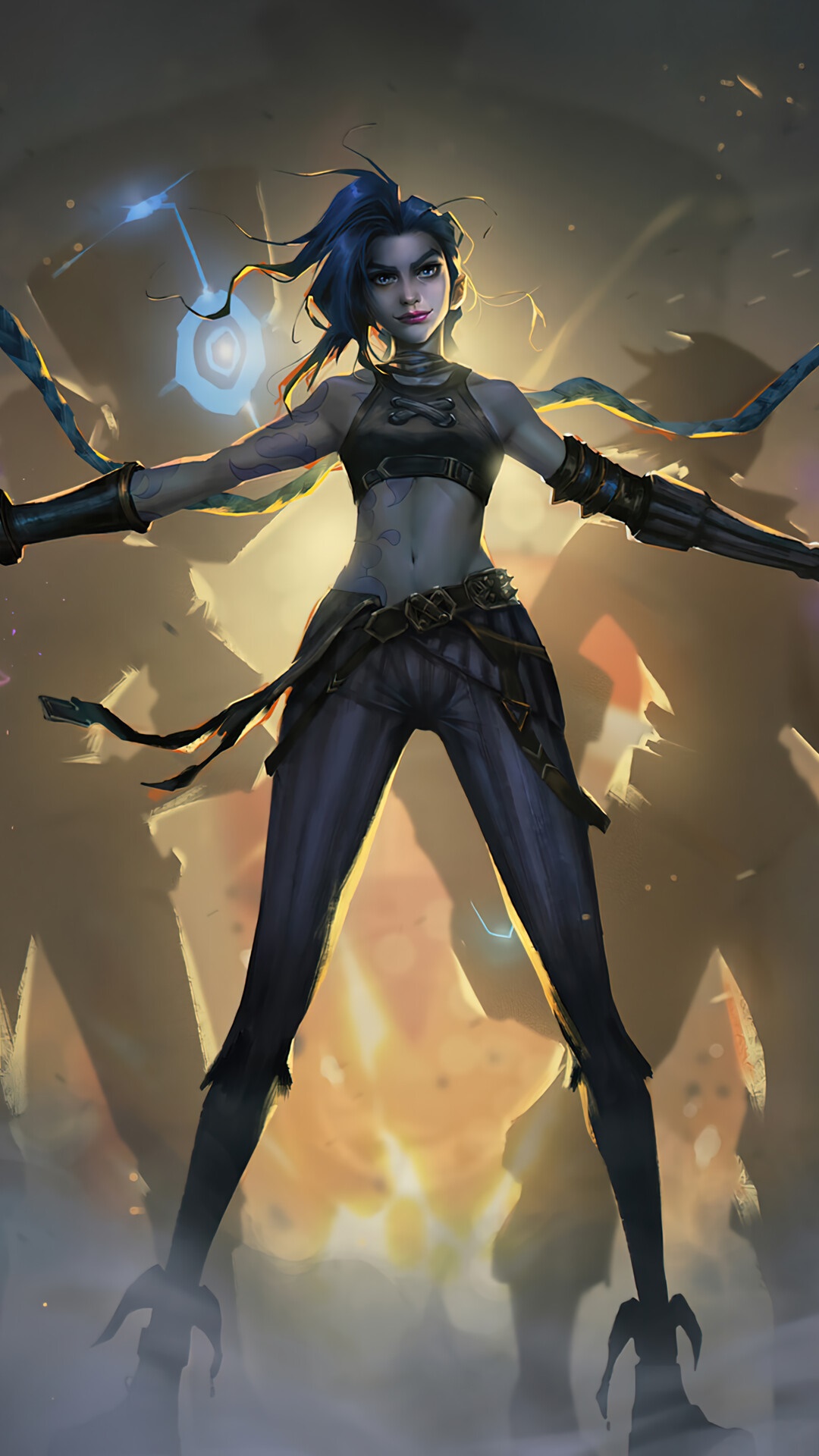 Jinx from Arcane League of Legends HD Phone Wallpaper