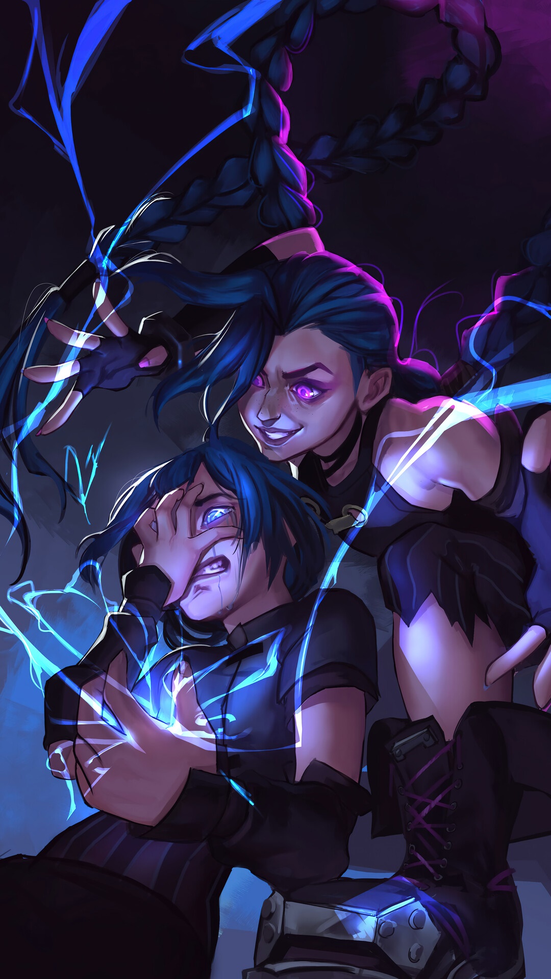 Jinx and Vi from Arcane HD Phone Wallpaper