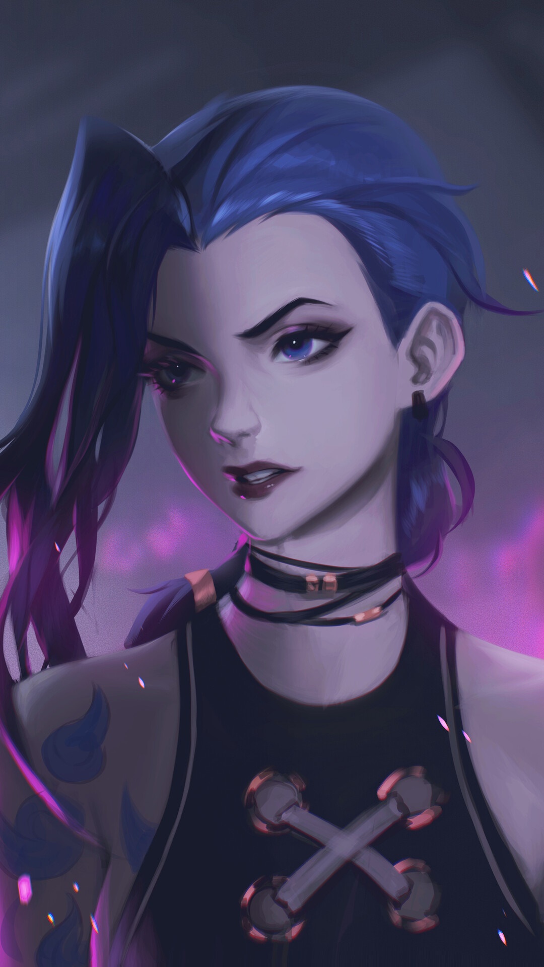 Jinx from Arcane League of Legends HD Phone Wallpaper