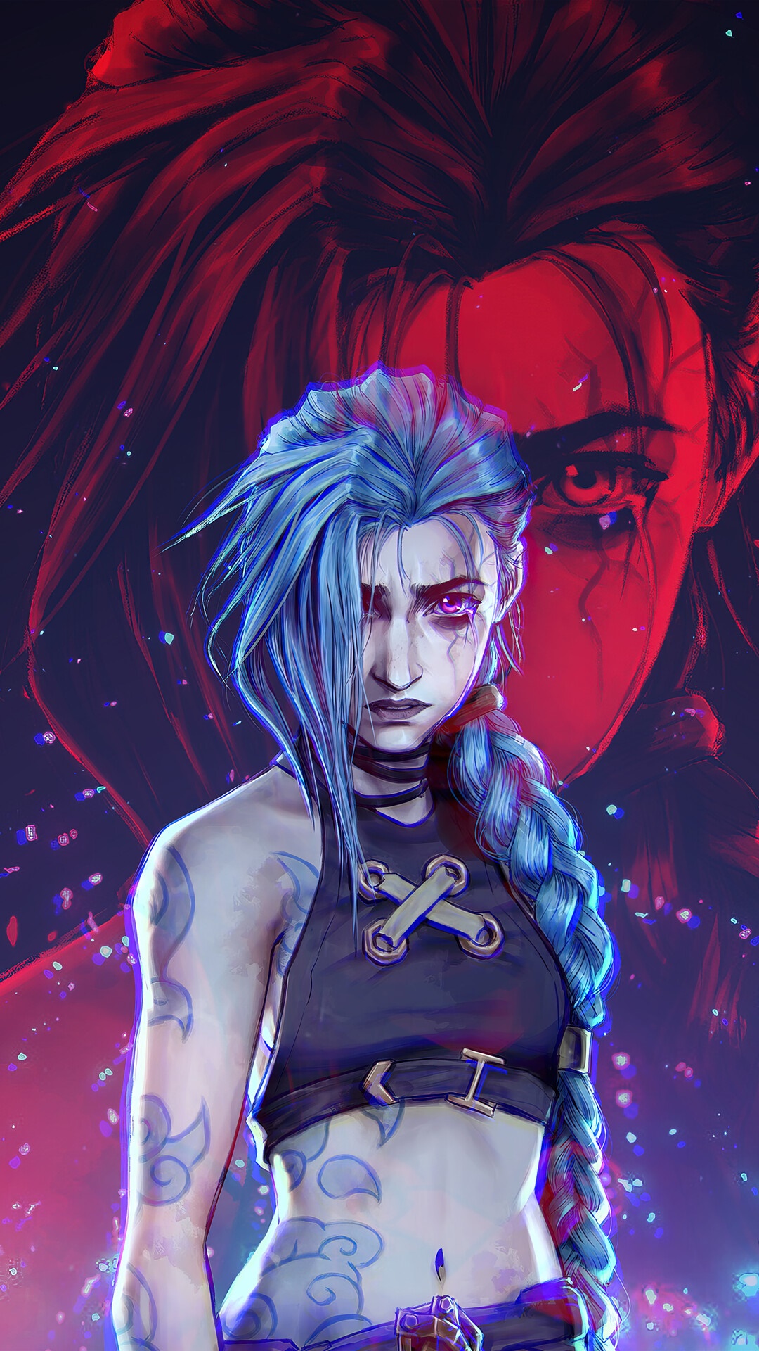 Jinx from Arcane TV Series and League of HD Phone Wallpaper