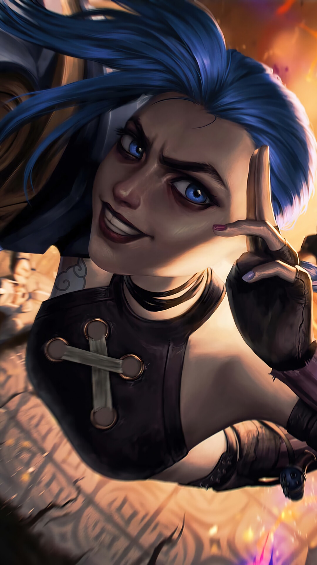 Jinx from Arcane League of Legends HD Phone Wallpaper