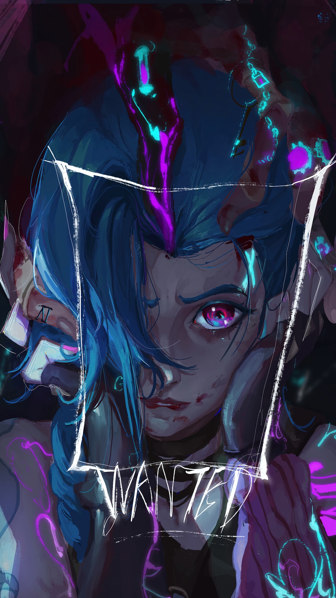 Jinx from Arcane Series Wanted Poster HD Phone Wallpaper