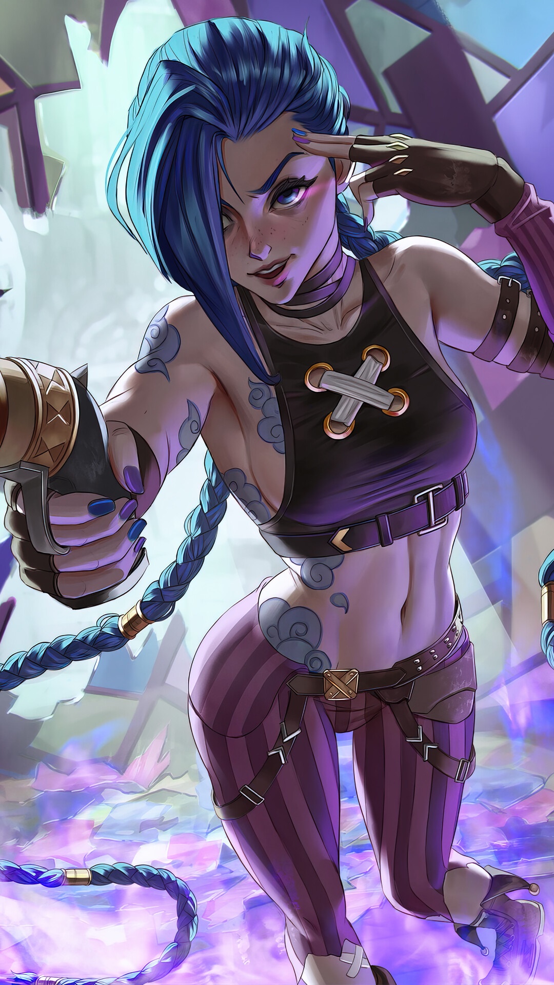 Jinx from Arcane League of Legends HD Phone Wallpaper