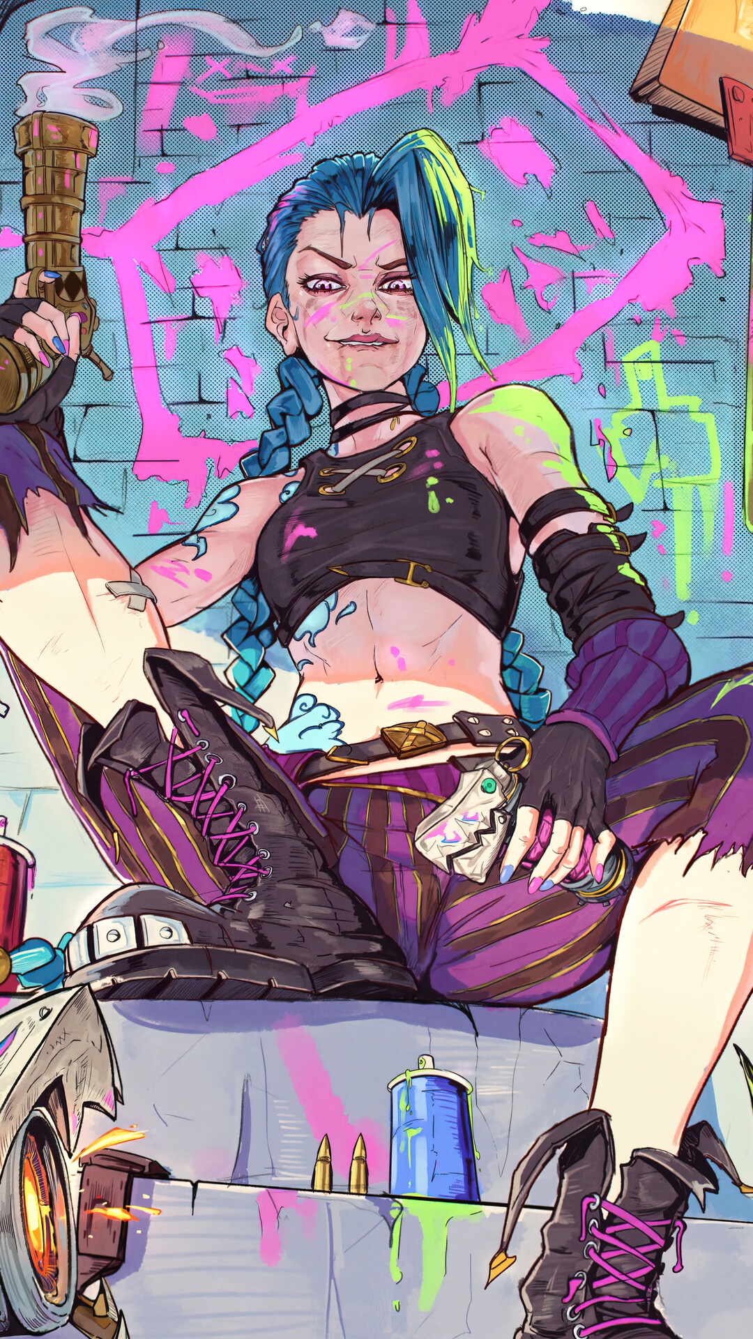 Jinx from Arcane Series League of Legends HD Phone Wallpaper