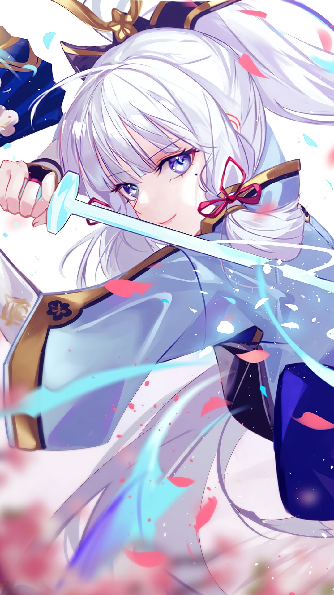 Kamisato Ayaka from Genshin Impact HD Phone Wallpaper