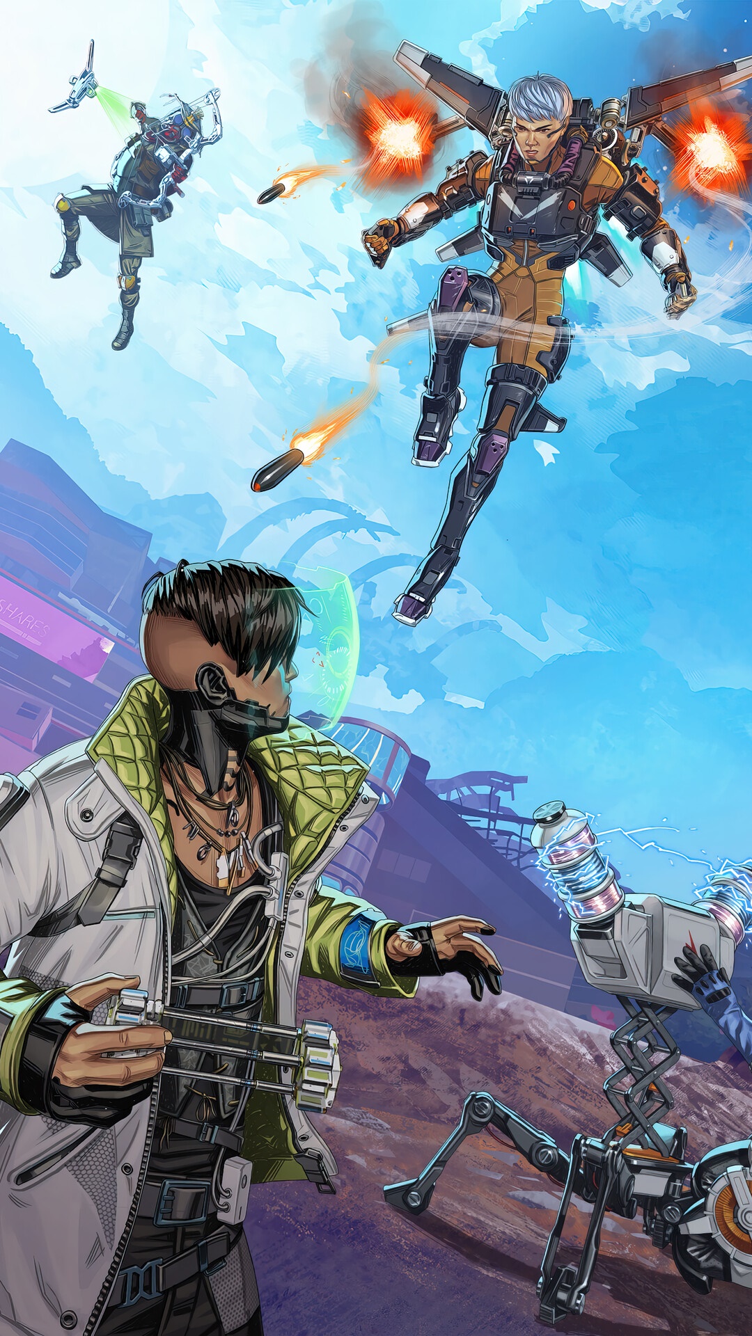 Crypto and Valkyrie from Apex Legends in battle HD Phone Wallpaper