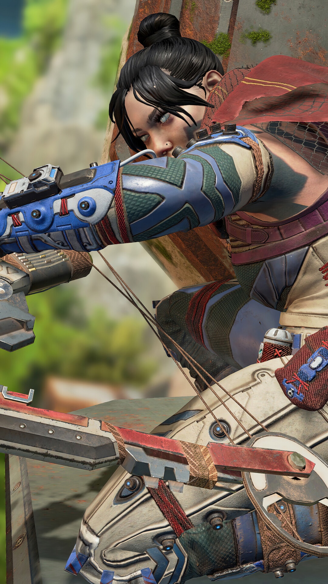 Wraith from Apex Legends aiming a bow HD Phone Wallpaper