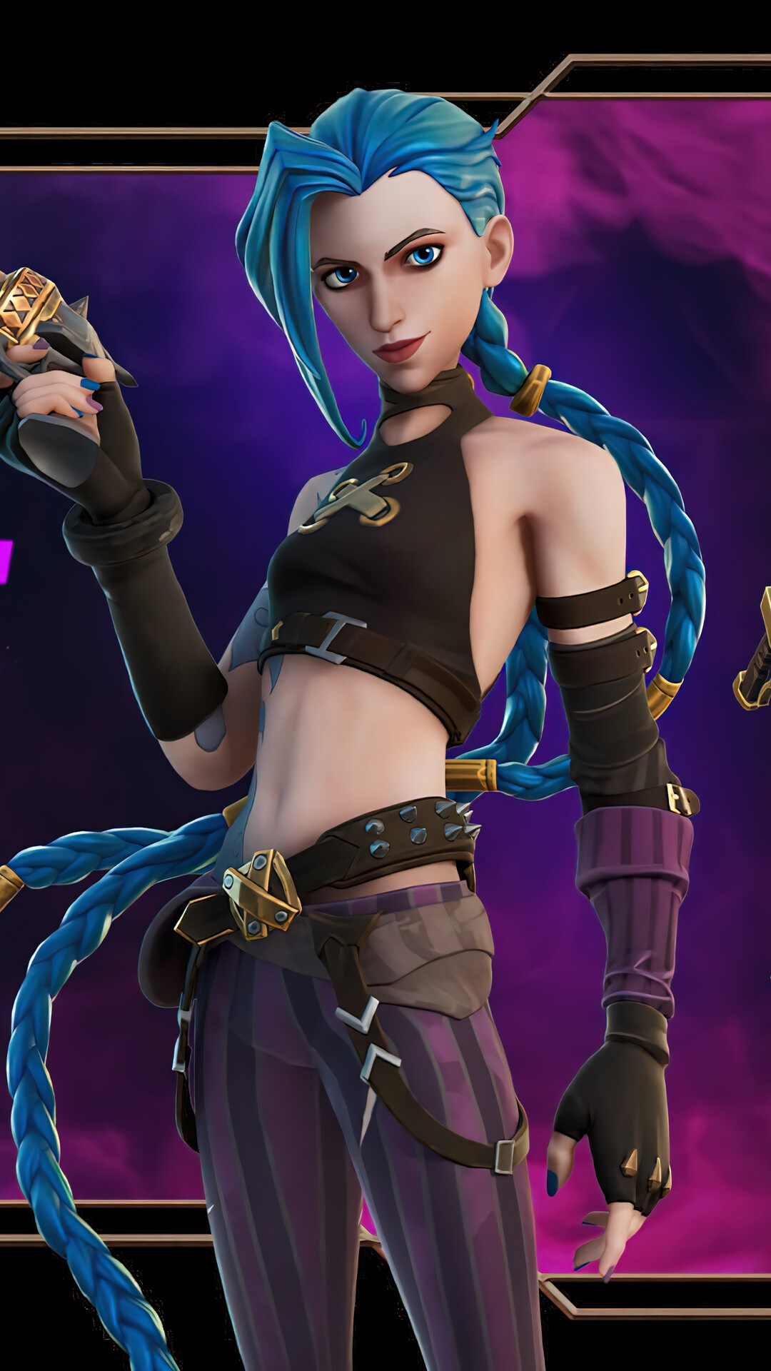 Jinx from Arcane and Fortnite HD Phone Wallpaper