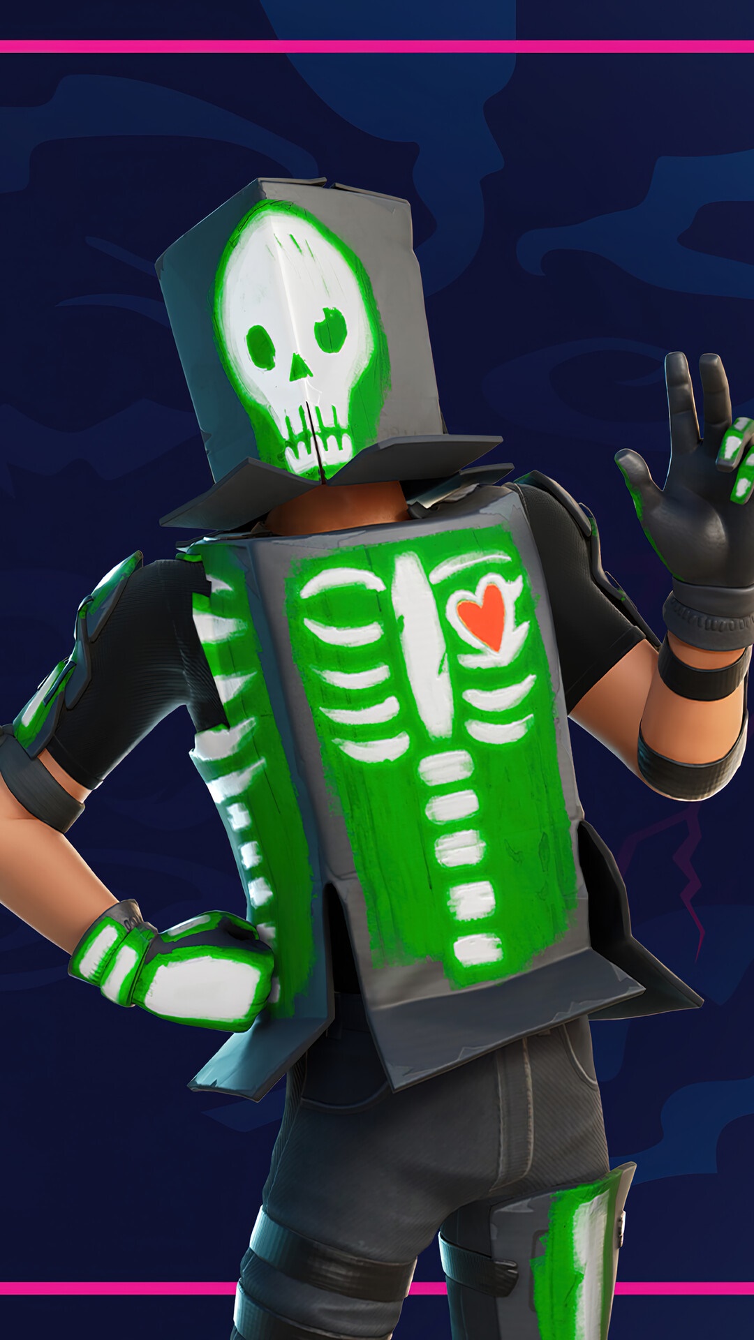 Fortnite Skeleton Character HD Phone Wallpaper