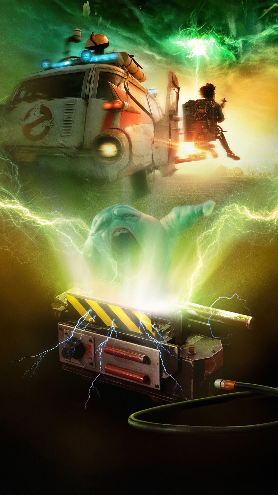 Ghostbusters: Afterlife Ghostbusters Ecto-1 Proton Pack HD Phone Wallpaper