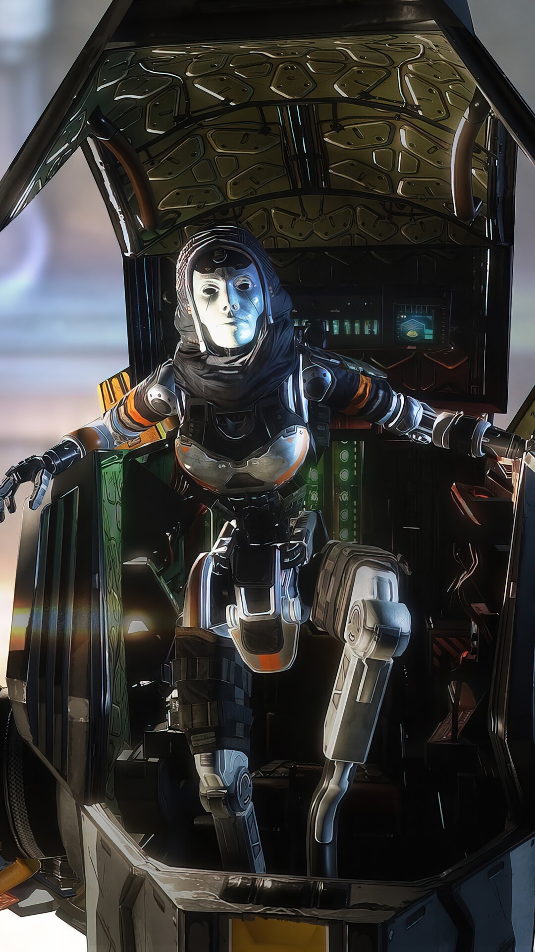 Ash from Apex Legends in a cockpit HD Phone Wallpaper