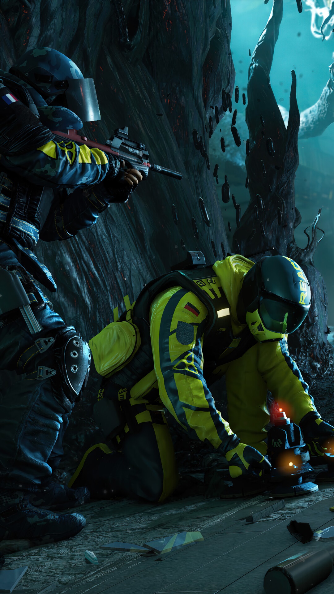 Rainbow Six Extraction Operators in a Dark Environment HD Phone Wallpaper
