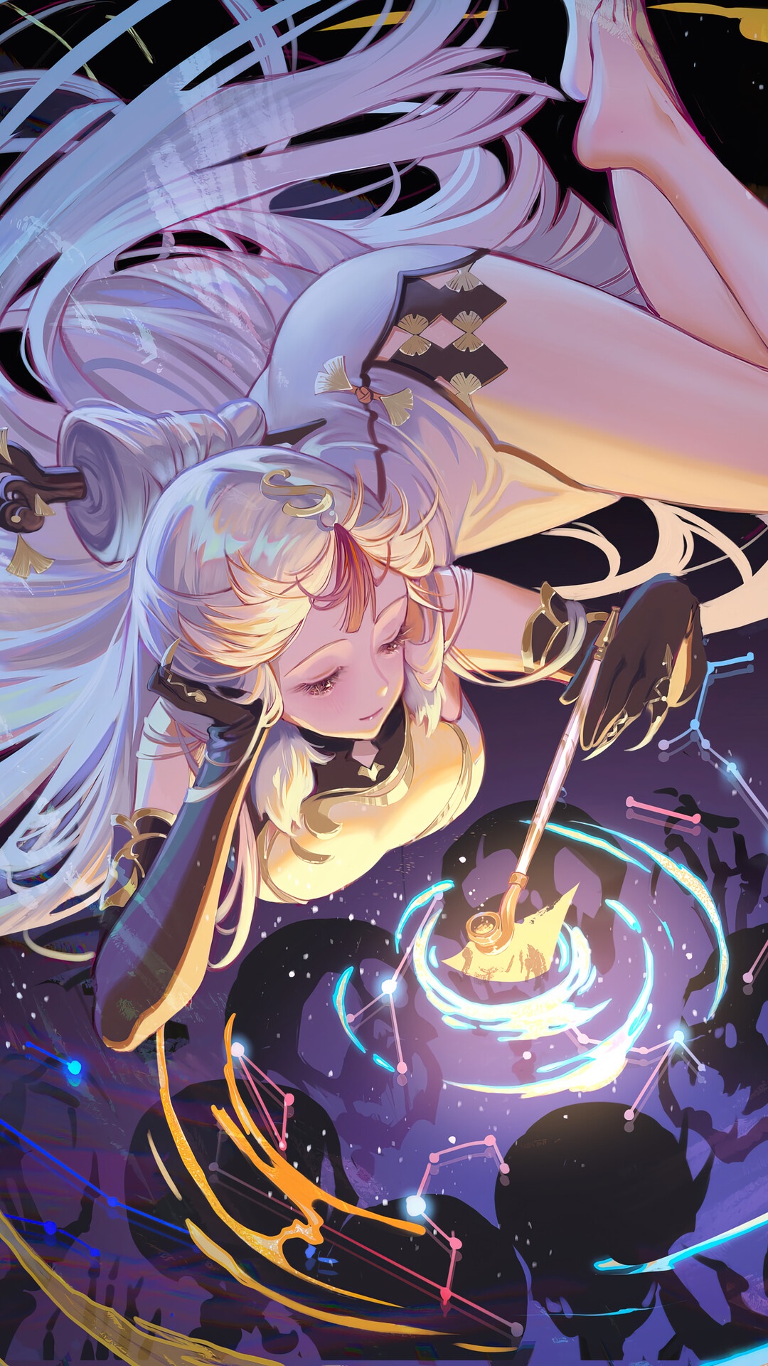 Ningguang from Genshin Impact in space HD Phone Wallpaper