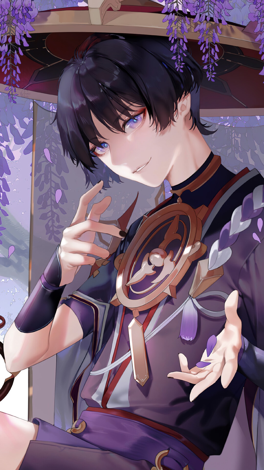 Scaramouche from Genshin Impact HD Phone Wallpaper