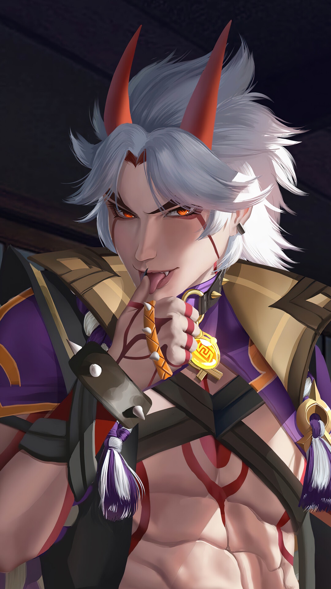 Arataki Itto from Genshin Impact HD Phone Wallpaper