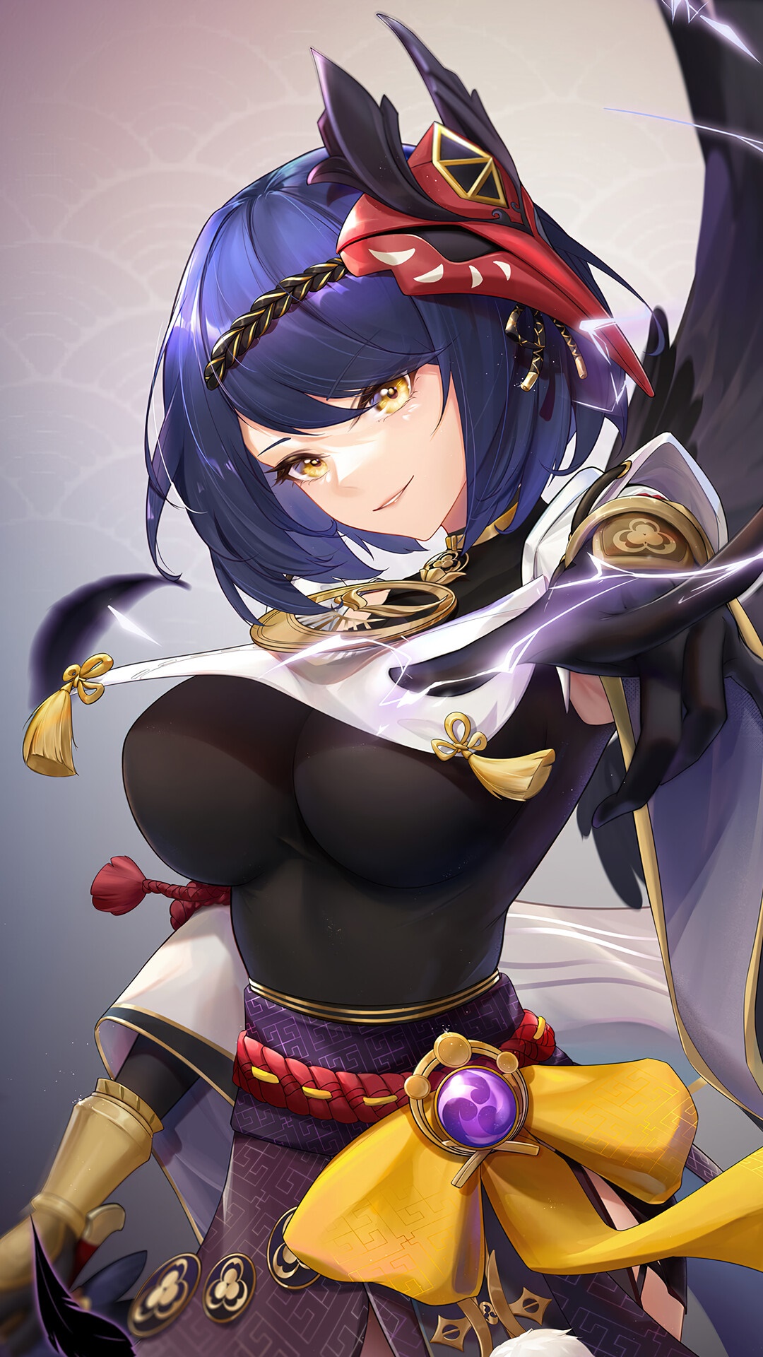 Kujou Sara from Genshin Impact HD Phone Wallpaper