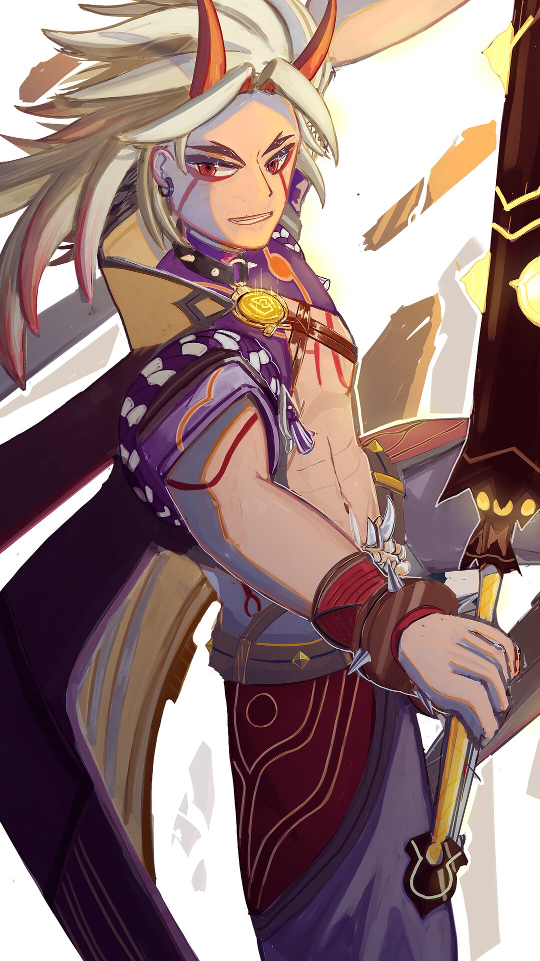 Arataki Itto from Genshin Impact HD Phone Wallpaper