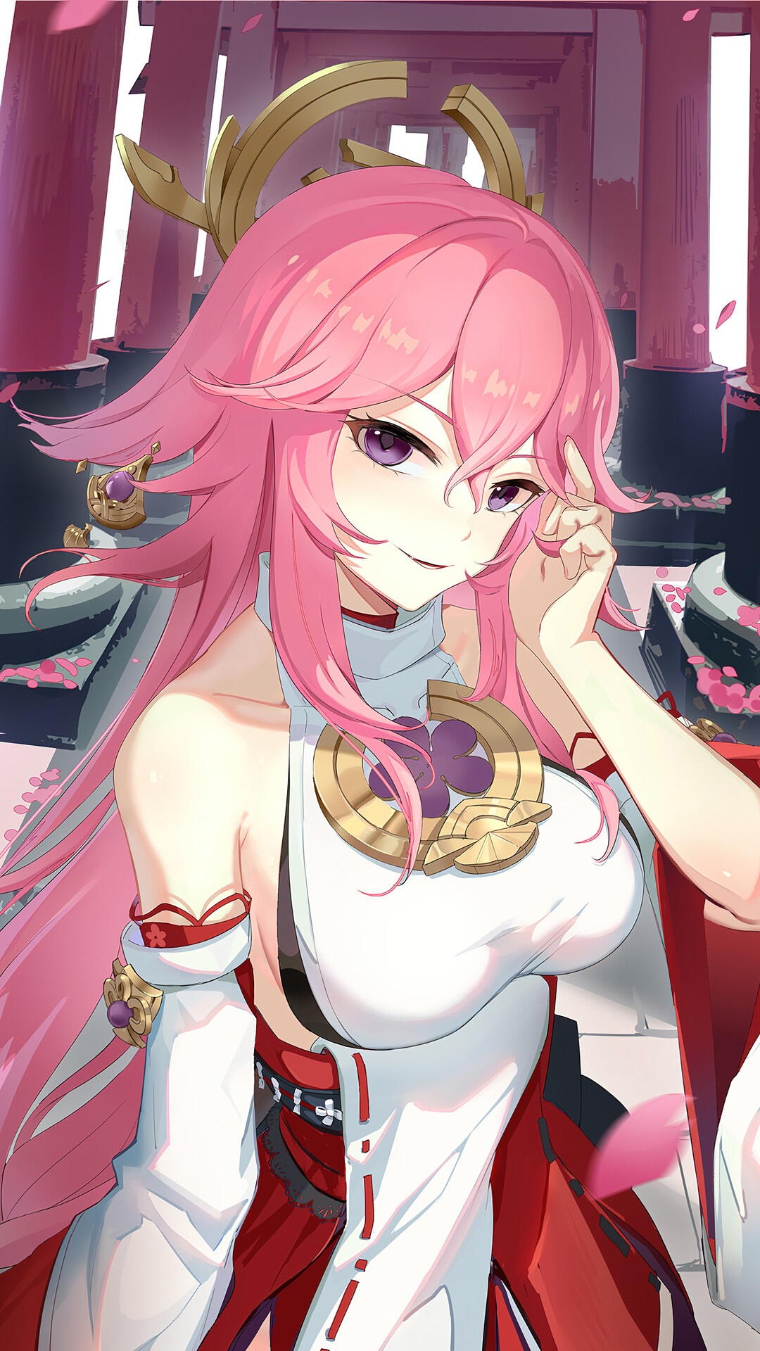 Yae Miko from Genshin Impact HD Phone Wallpaper