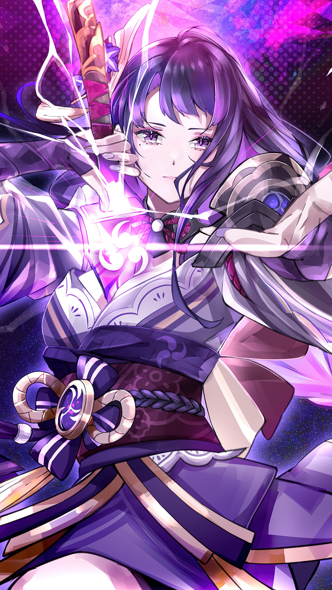 Raiden Shogun from Genshin Impact HD Phone Wallpaper