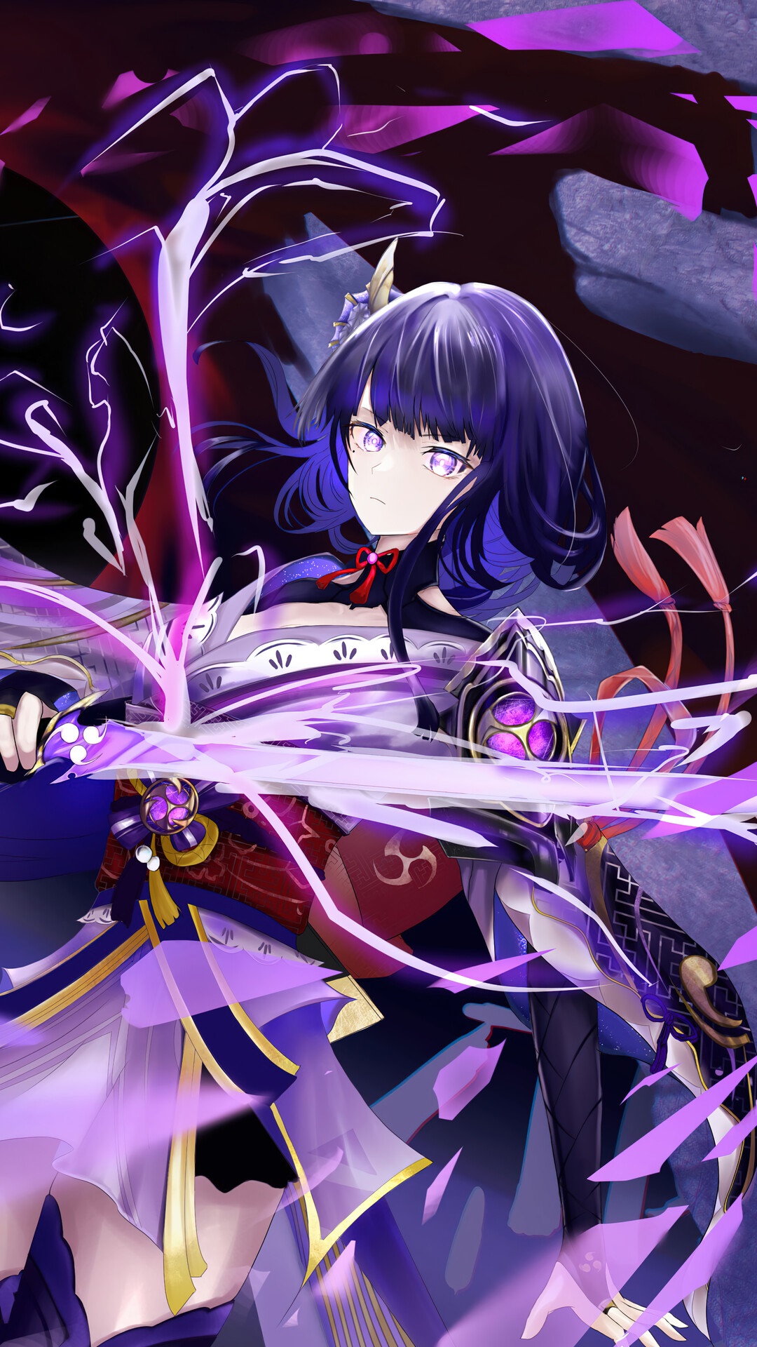 Raiden Shogun from Genshin Impact HD Phone Wallpaper