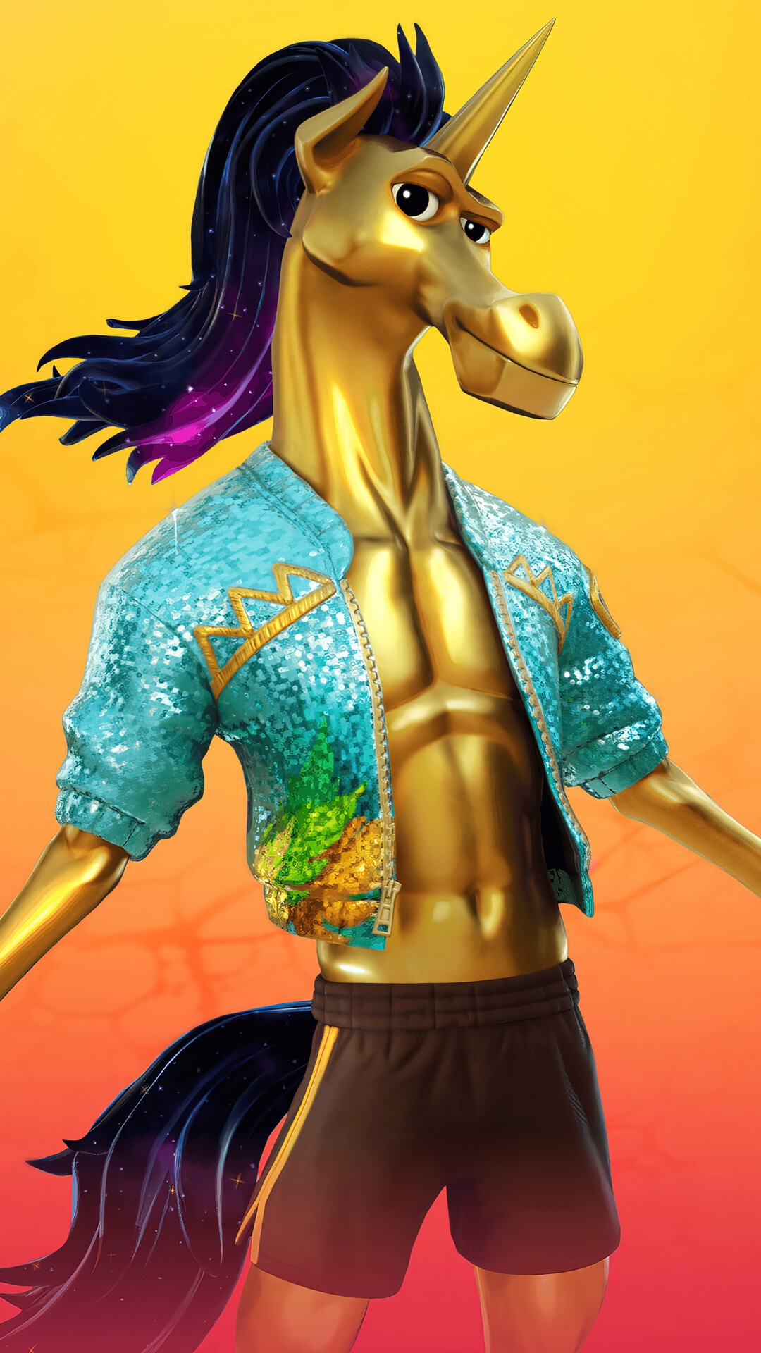 Unicorn from Fortnite HD Phone Wallpaper
