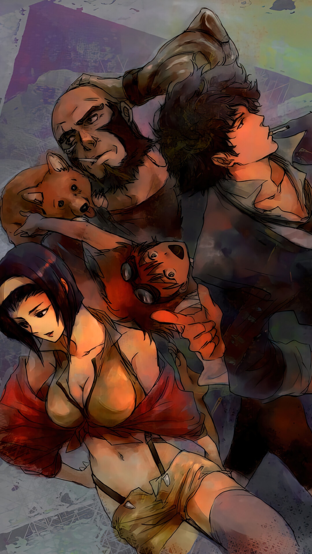 Cowboy Bebop characters with Ein HD Phone Wallpaper