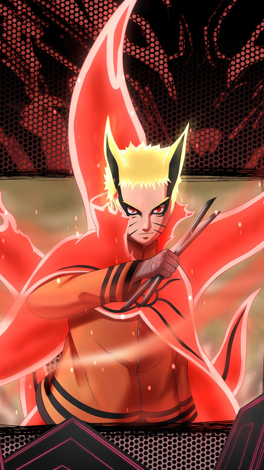 Naruto Uzumaki in Baryon Mode HD Phone Wallpaper