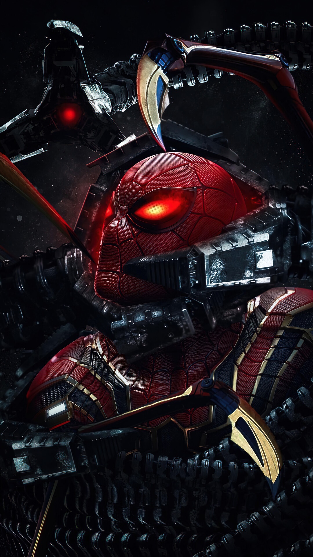 Spider-Man from Spider-Man No Way Home with Doctor Octopus HD Phone Wallpaper