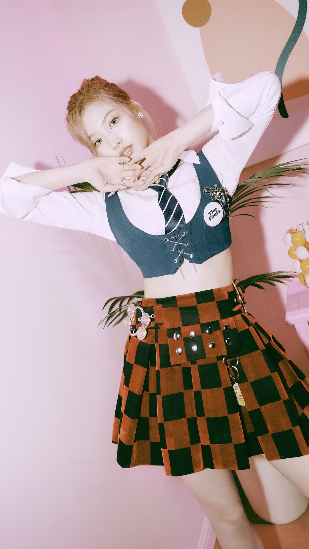 Sana from TWICE in 'The Feels' concept HD Phone Wallpaper