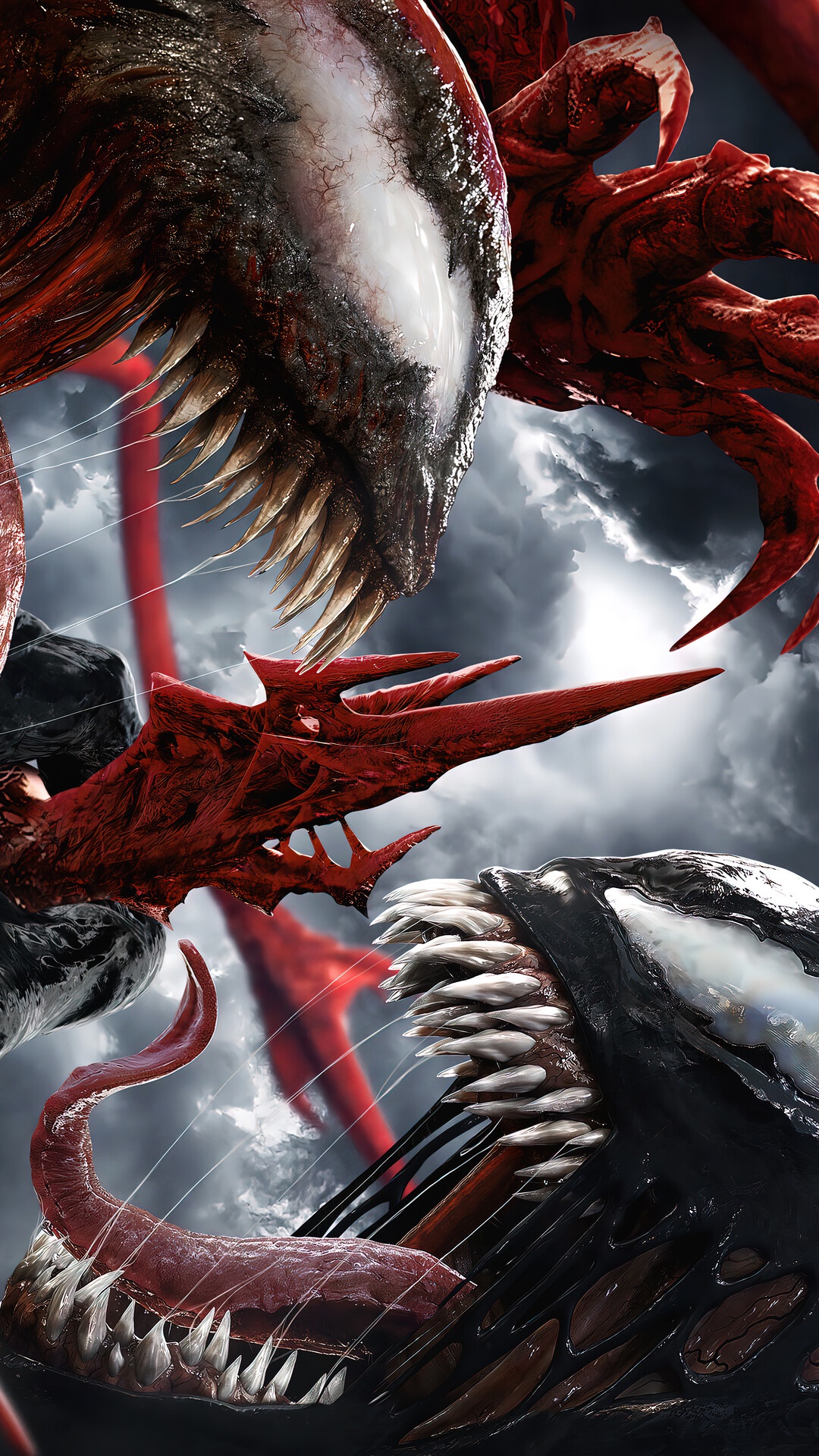 Venom and Carnage from Venom: Let There Be Carnage HD Phone Wallpaper