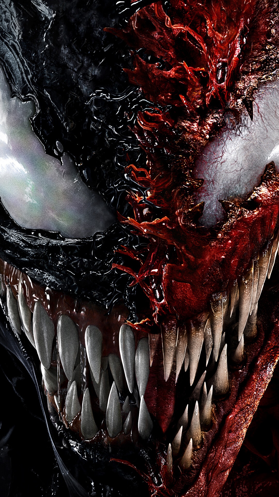 Venom and Carnage from Venom: Let There Be Carnage HD Phone Wallpaper