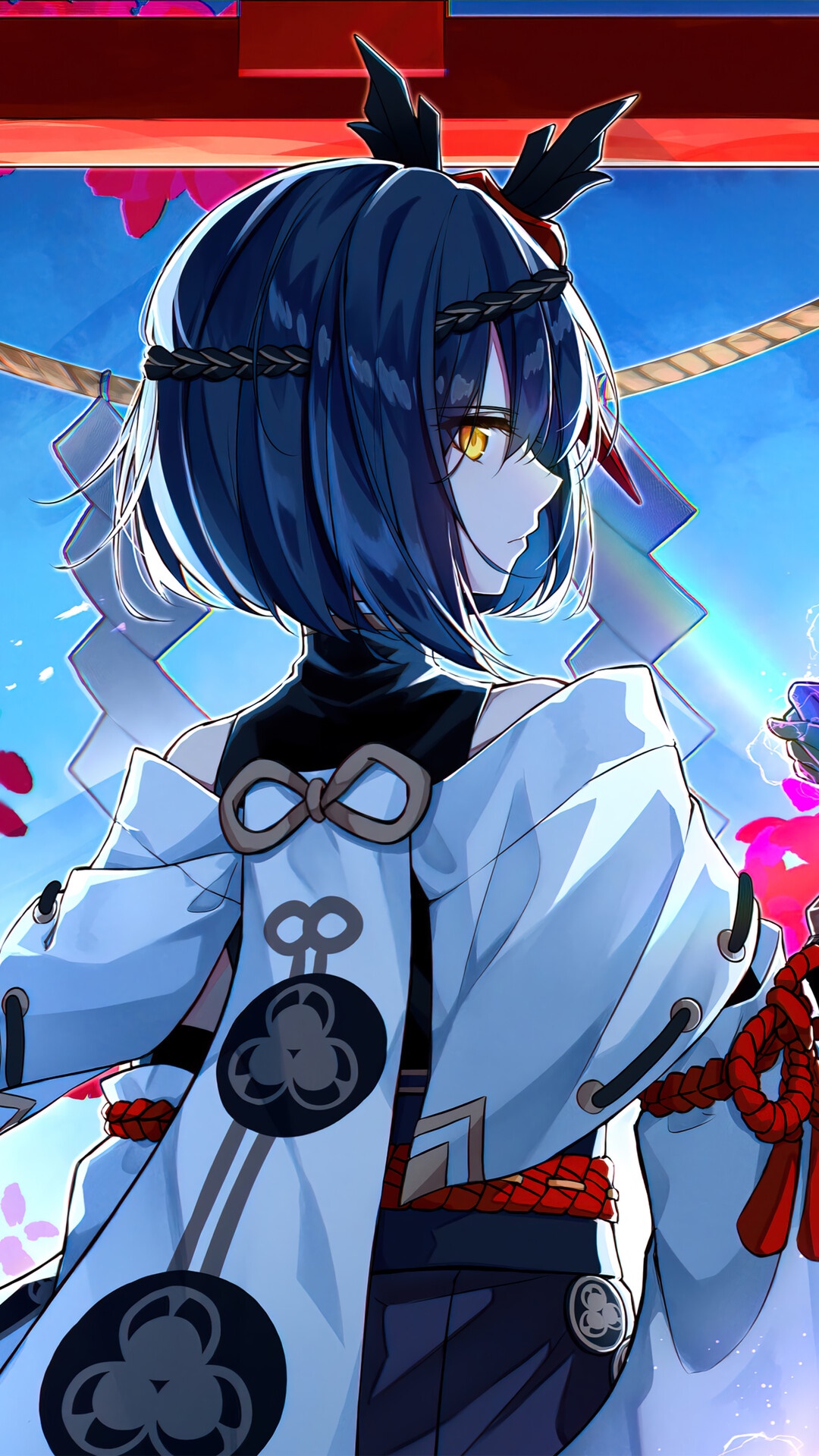 Kujou Sara from Genshin Impact HD Phone Wallpaper