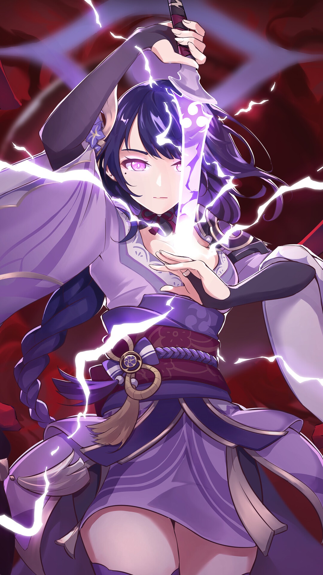 Raiden Shogun from Genshin Impact HD Phone Wallpaper