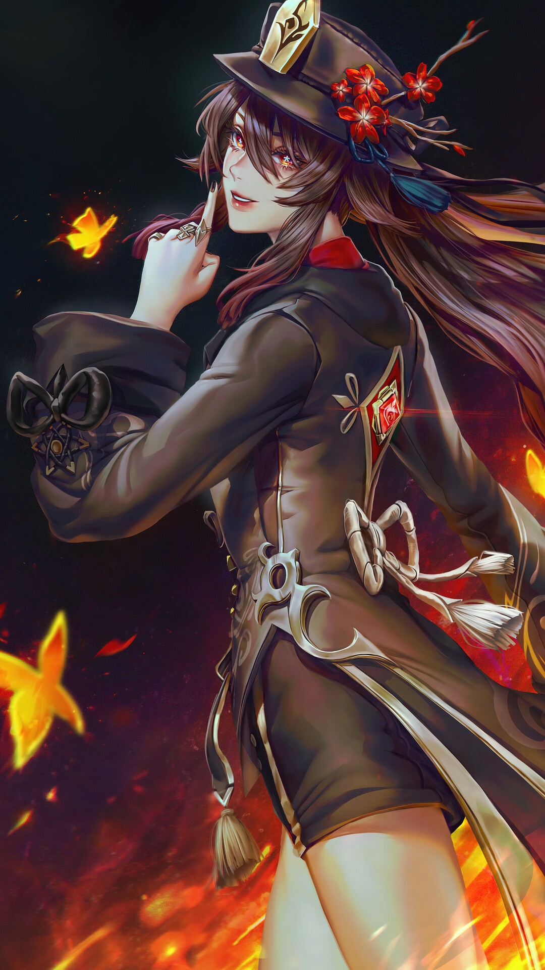 Hu Tao from Genshin Impact HD Phone Wallpaper