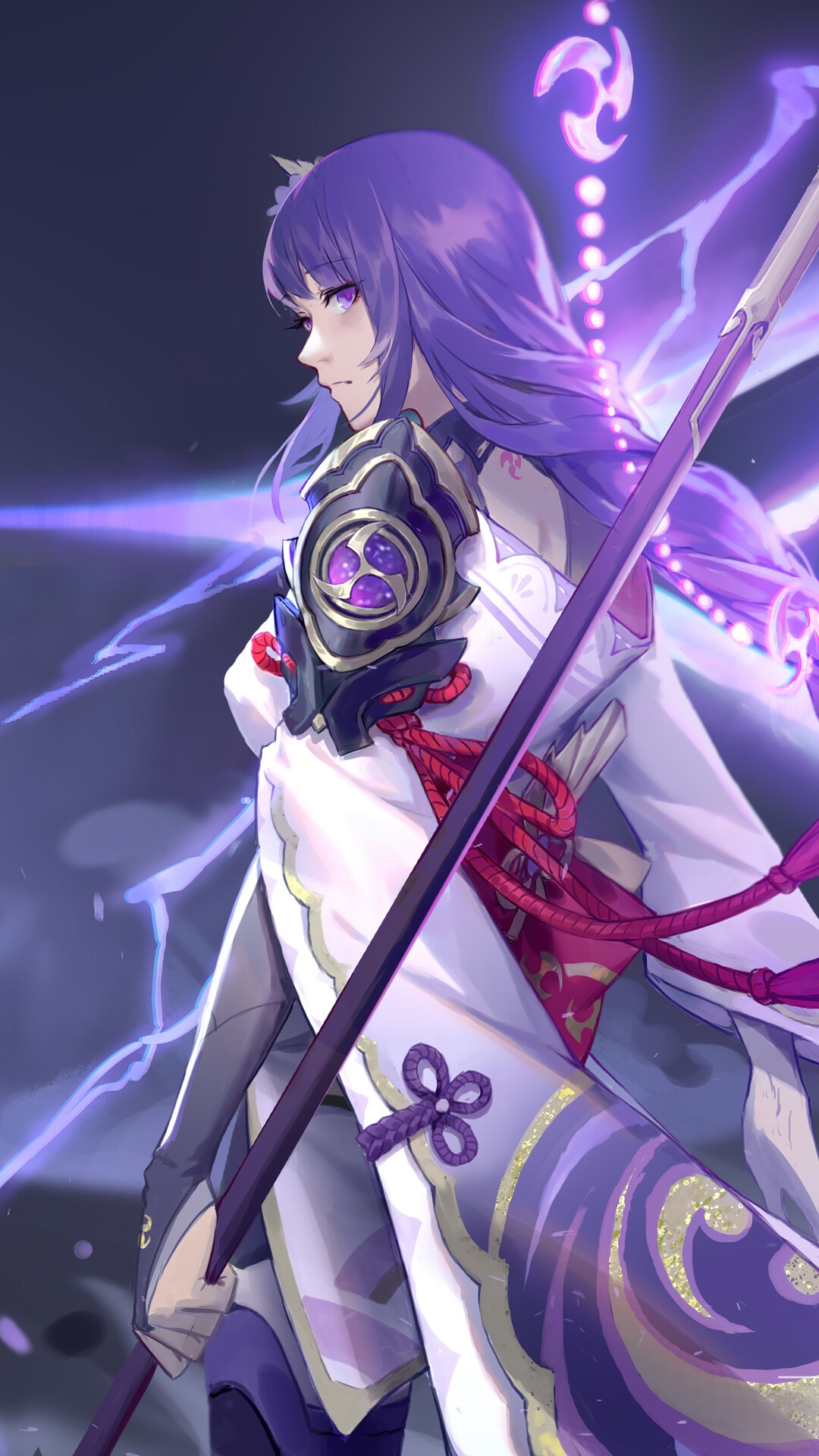 Raiden Shogun from Genshin Impact HD Phone Wallpaper