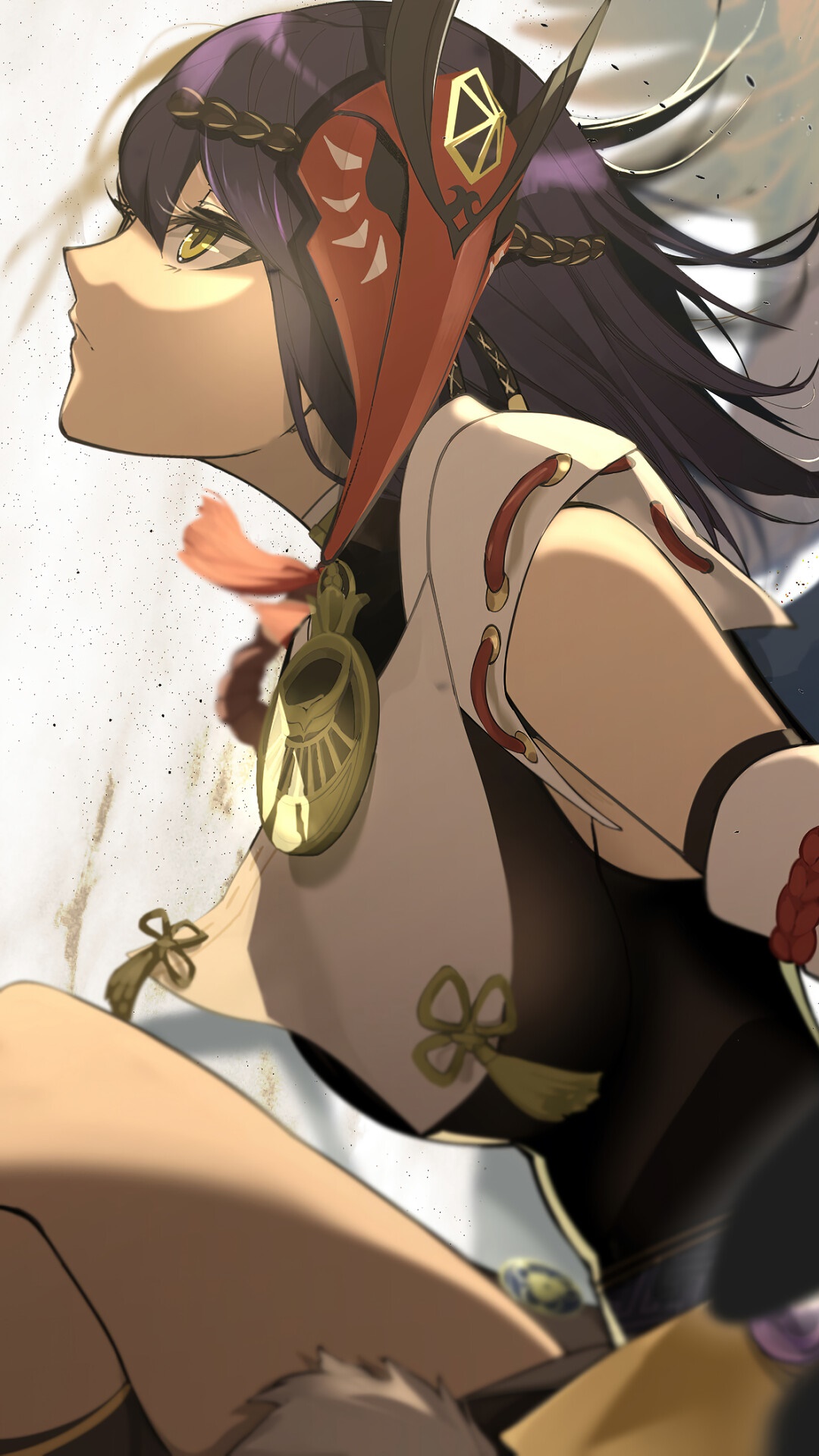Kujou Sara from Genshin Impact HD Phone Wallpaper