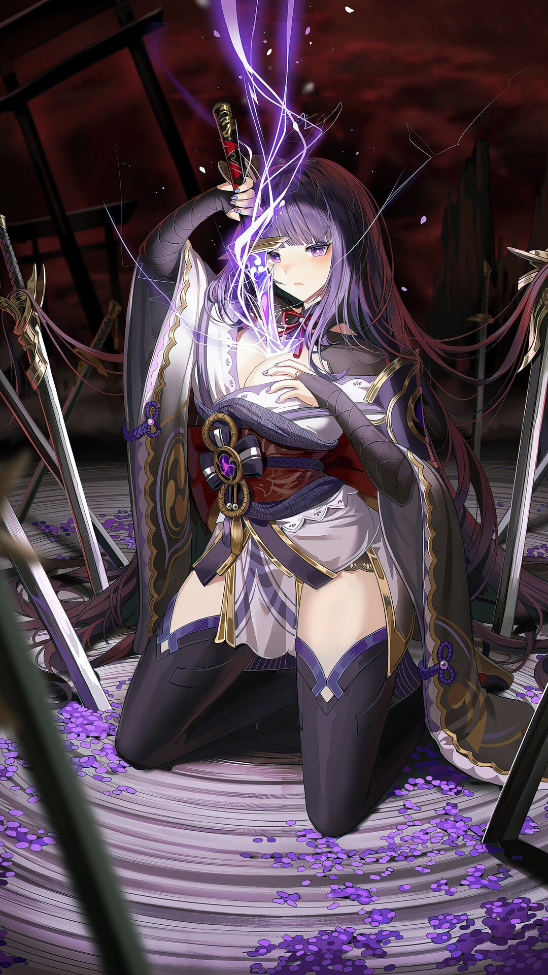Raiden Shogun from Genshin Impact HD Phone Wallpaper