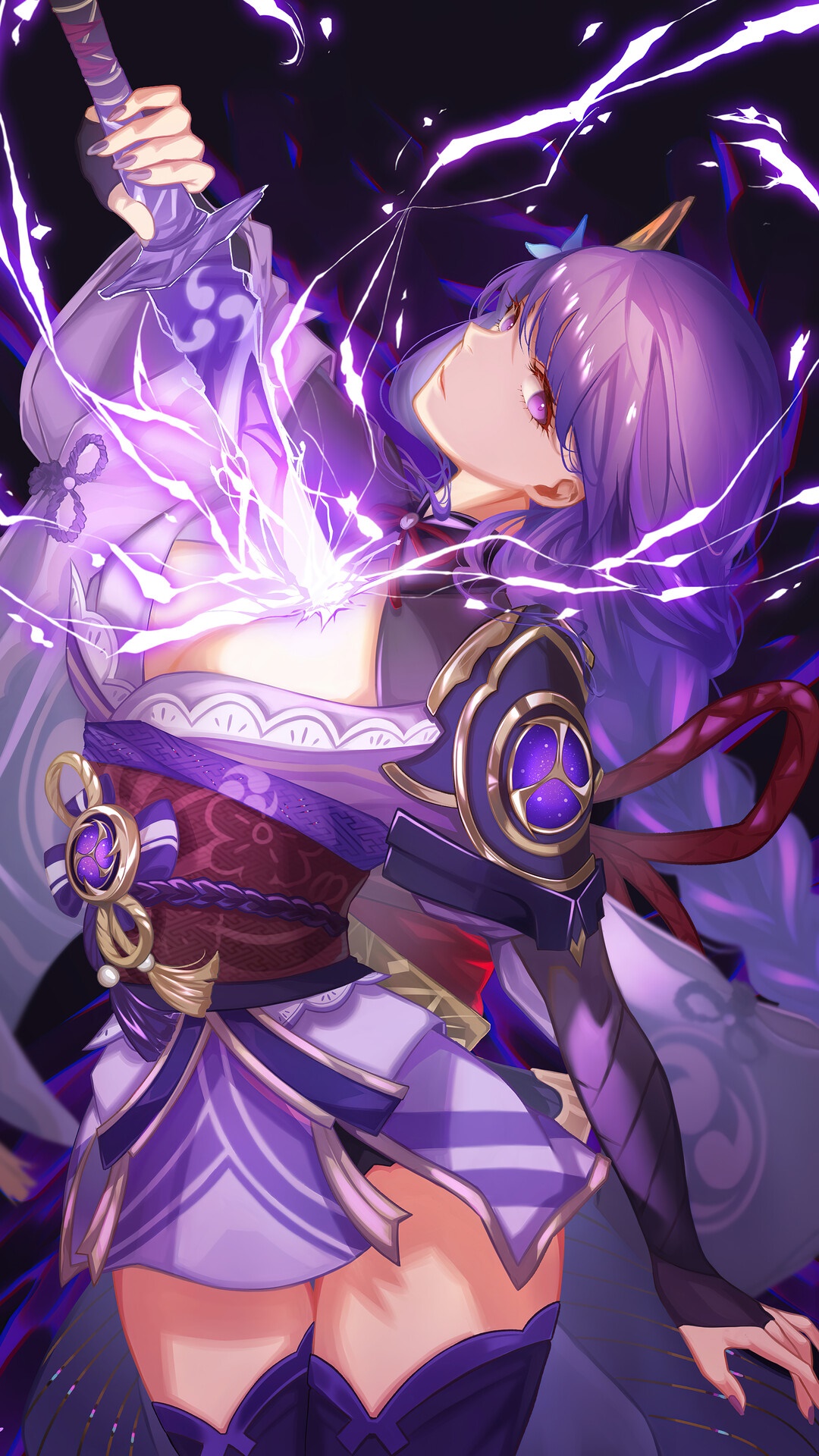 Raiden Shogun from Genshin Impact HD Phone Wallpaper