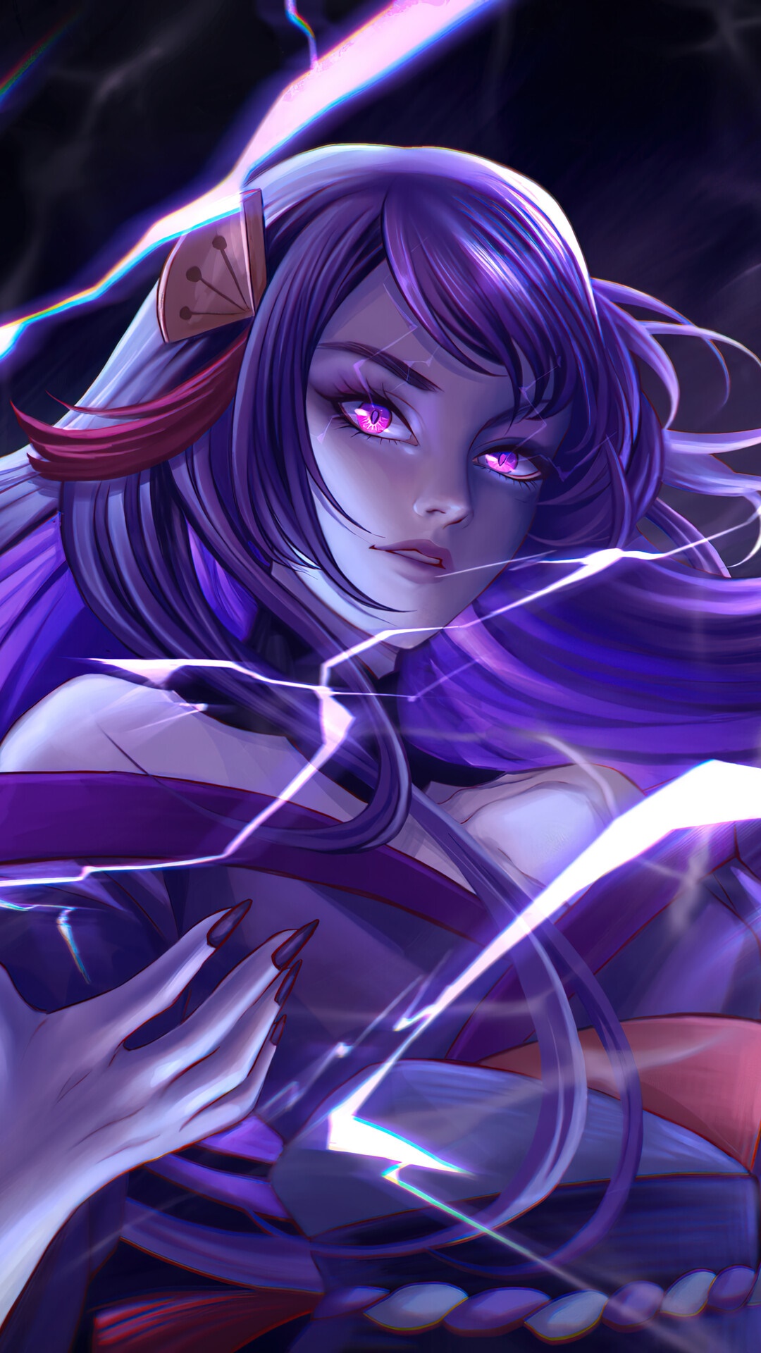 Raiden Shogun from Genshin Impact HD Phone Wallpaper