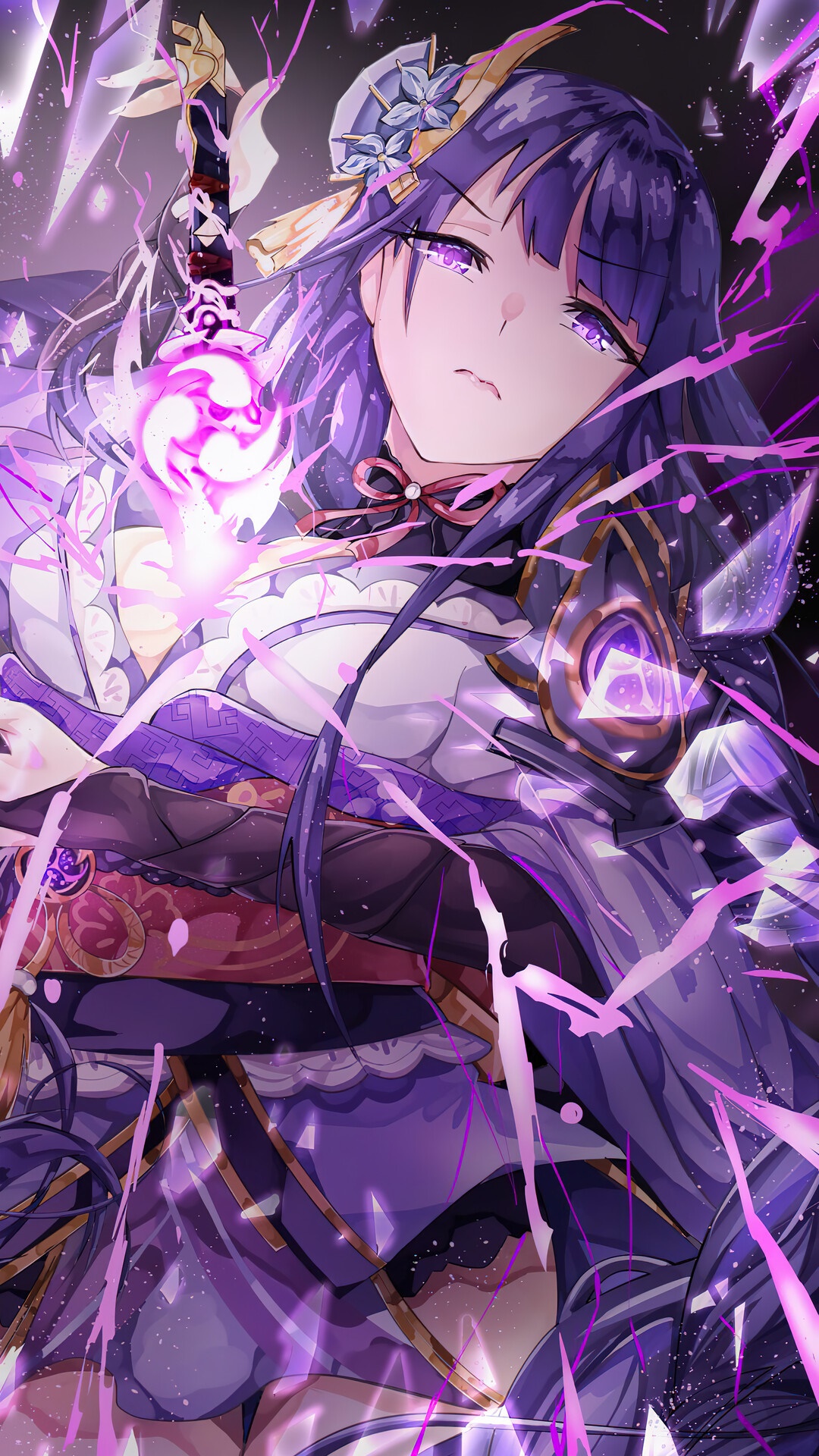 Raiden Shogun from Genshin Impact HD Phone Wallpaper
