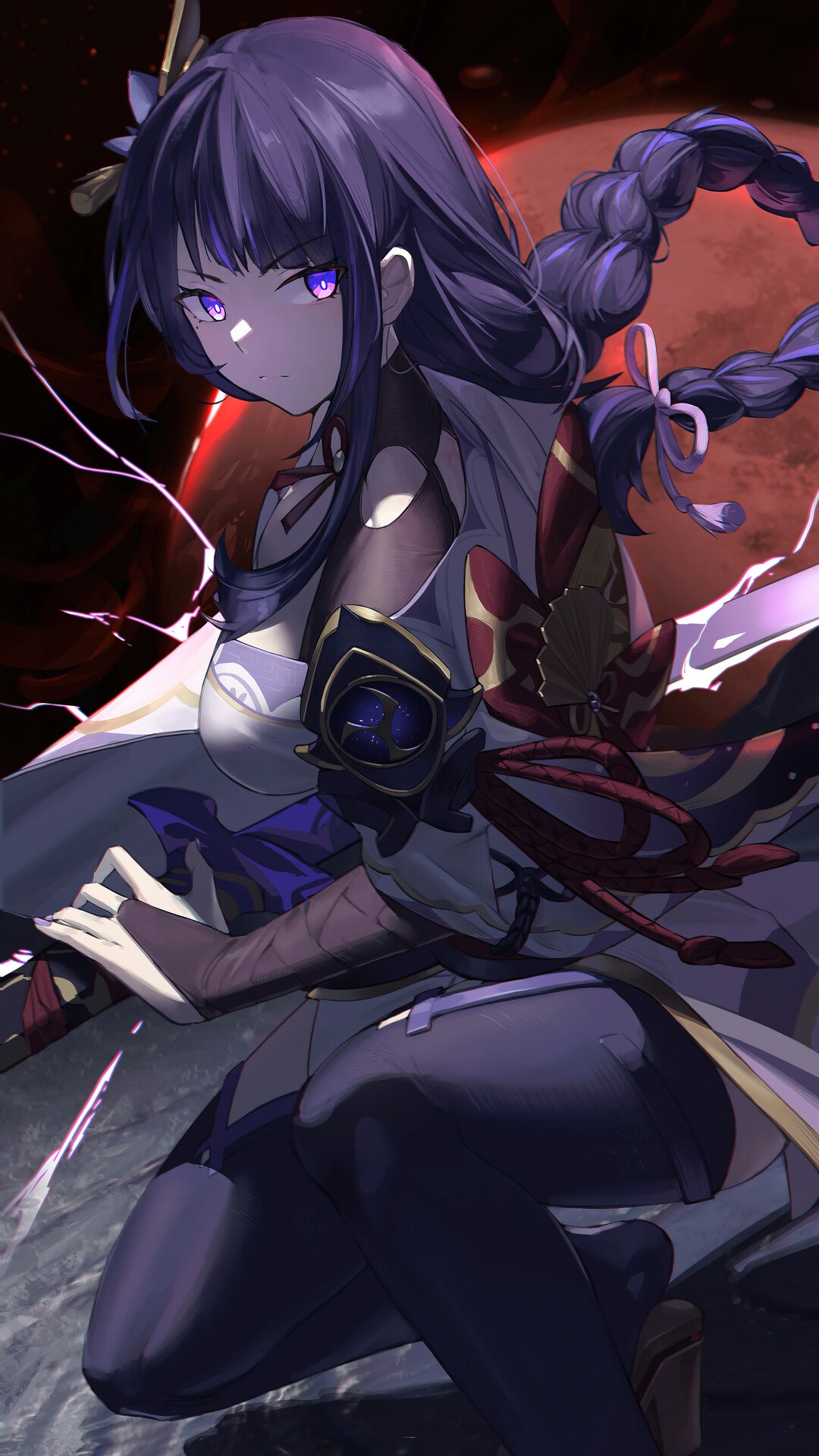 Raiden Shogun from Genshin Impact HD Phone Wallpaper