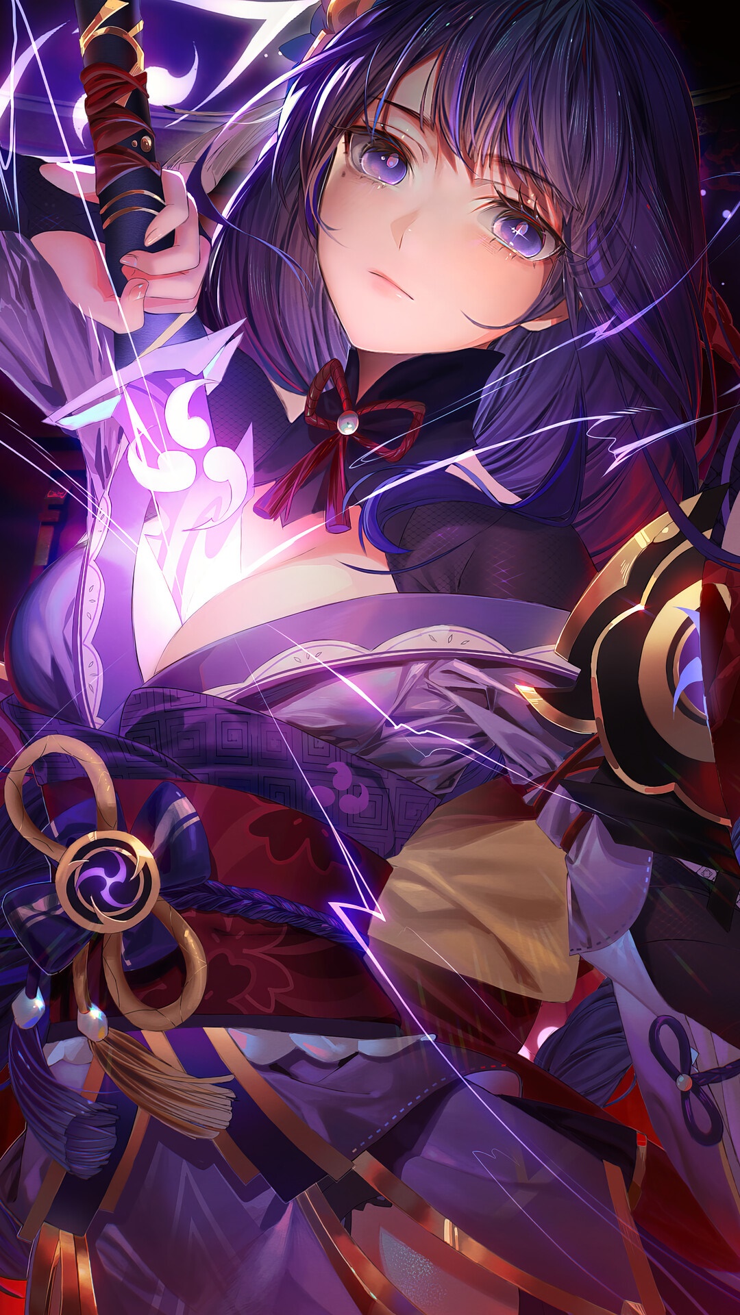 Raiden Shogun from Genshin Impact HD Phone Wallpaper