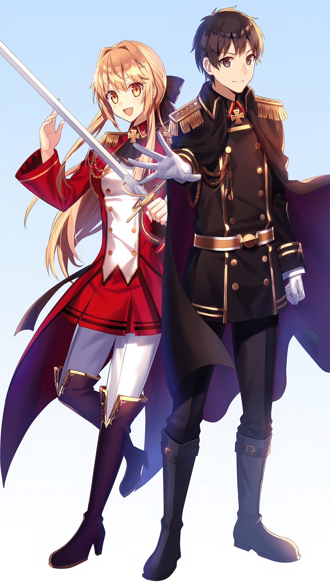 Liscia Elfrieden and Kazuya Souma from How a Realist Hero Rebuilt the Kingdom HD Phone Wallpaper