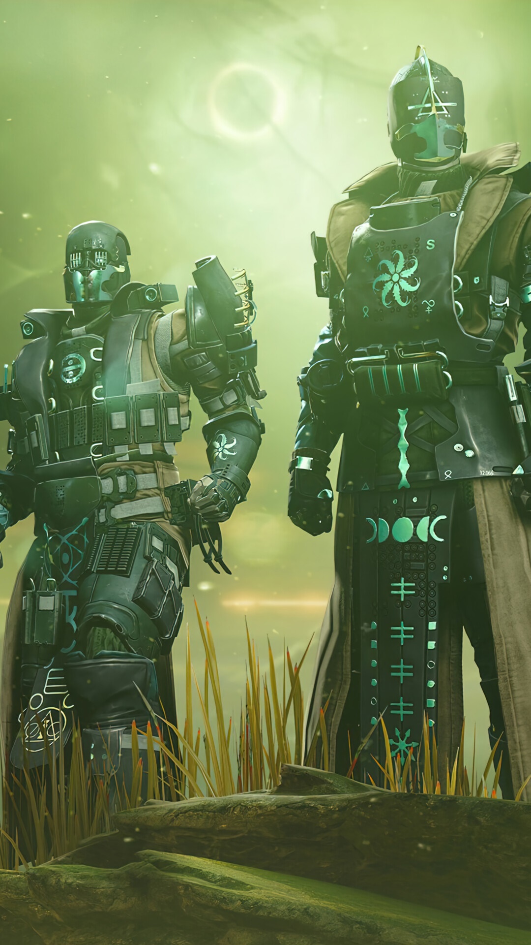 Two armored figures in Destiny 2 HD Phone Wallpaper
